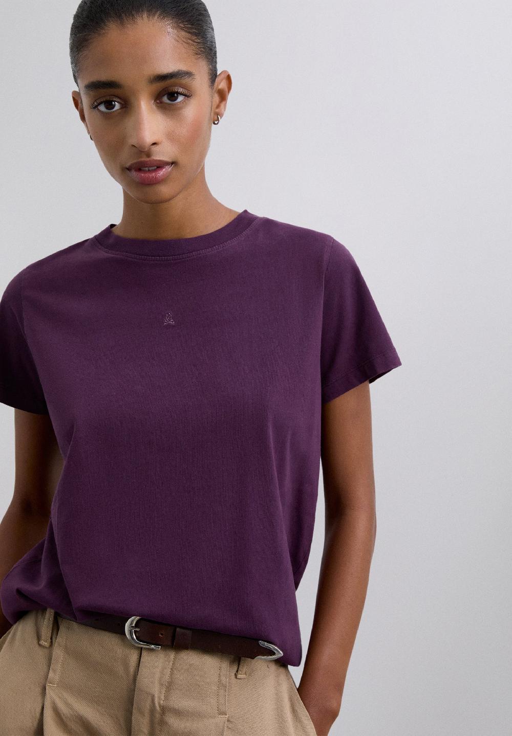 scalpers BASIC SKULL T-SHIRT PURPLE