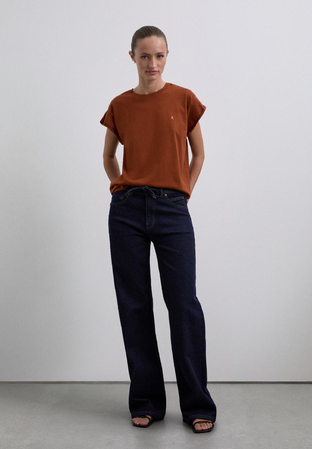 Scalpers BASIC SKULL T-SHIRT TERRACOTA