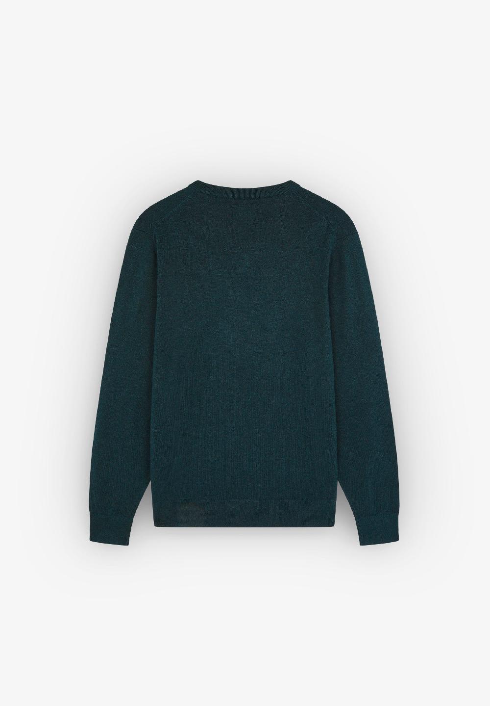 Scalpers BASIC V NECK BT TRICOT DARK GREEN