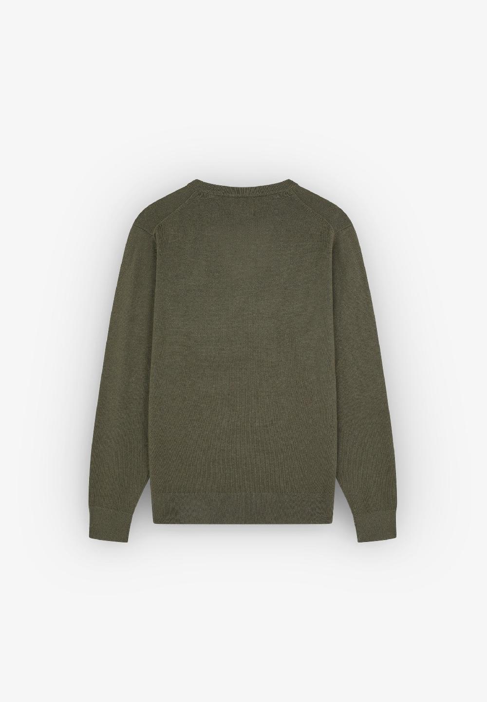 Scalpers BASIC V NECK BT TRICOT OLIVE