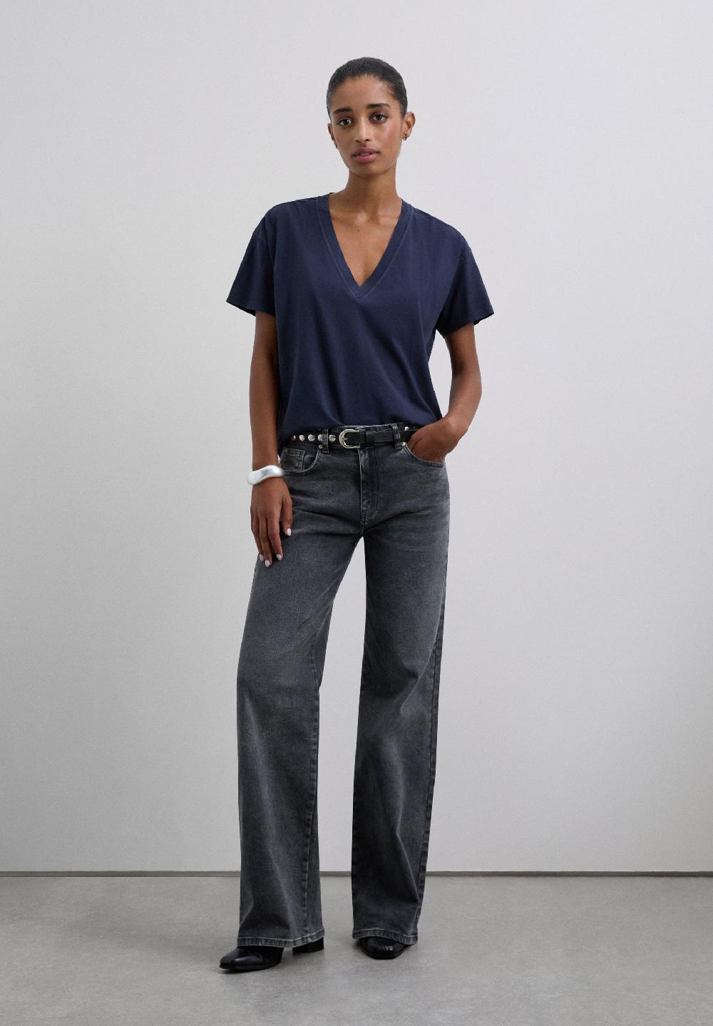 Scalpers BASIC V-NECK T-SHIRT DARK NAVY