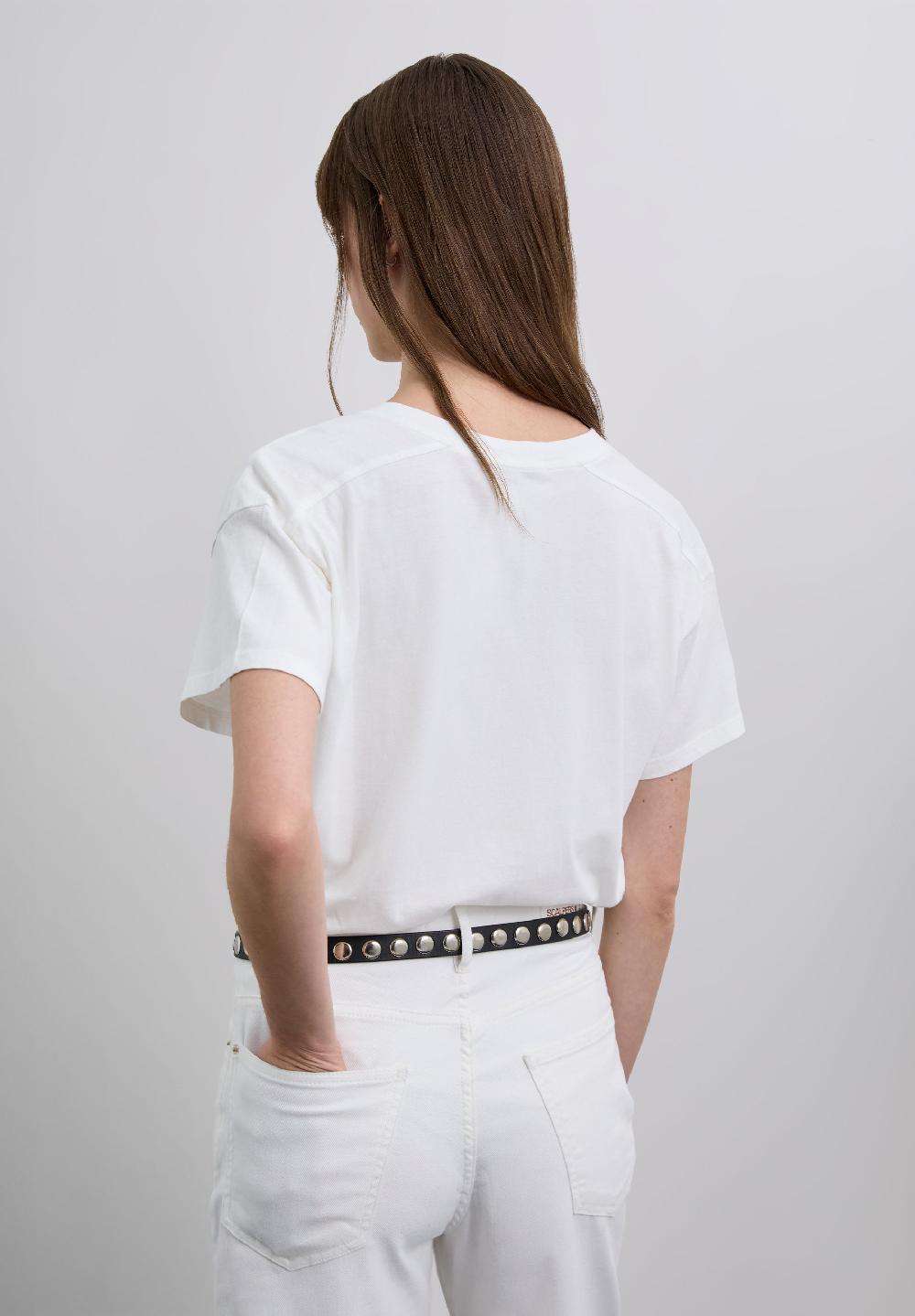 Scalpers BASIC V-NECK T-SHIRT ECRU