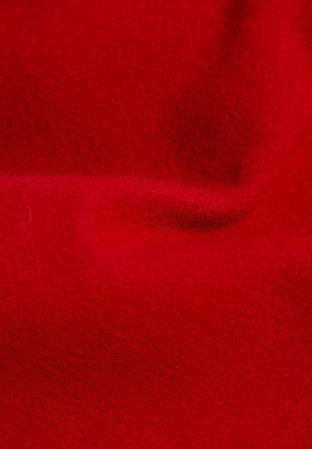 Scalpers BASIC WOOL SCARF WITH FRINGES RED