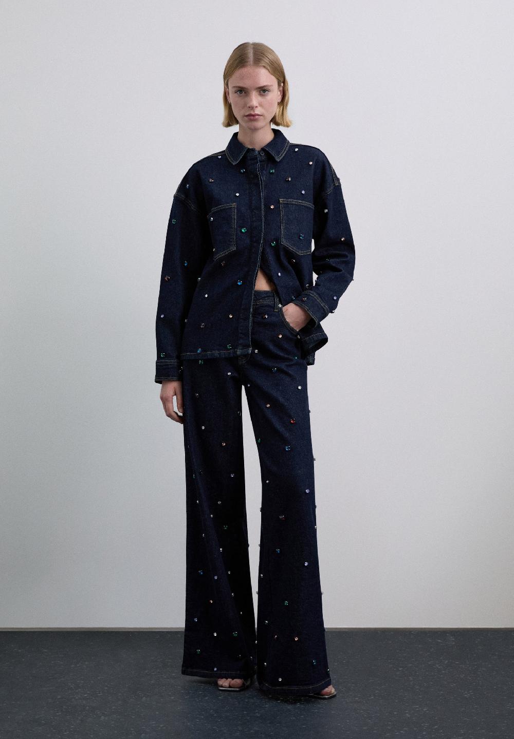 Scalpers BEAD EMBELLISHED JEANS DENIM