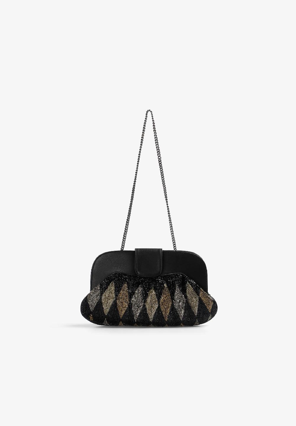 Scalpers BEADED DETAIL BAG BLACK