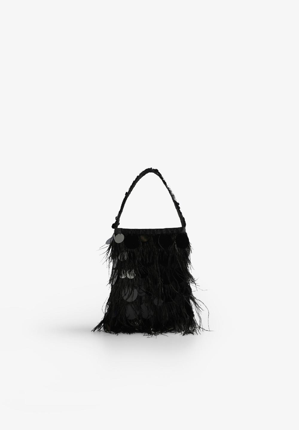 Scalpers BOLSO PLUMAS Y LENTEJUELAS BLACK