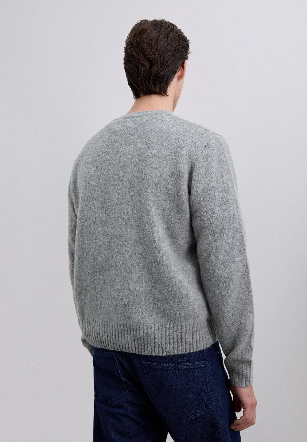 Scalpers BRUSHED WOOL JUMPER GREY