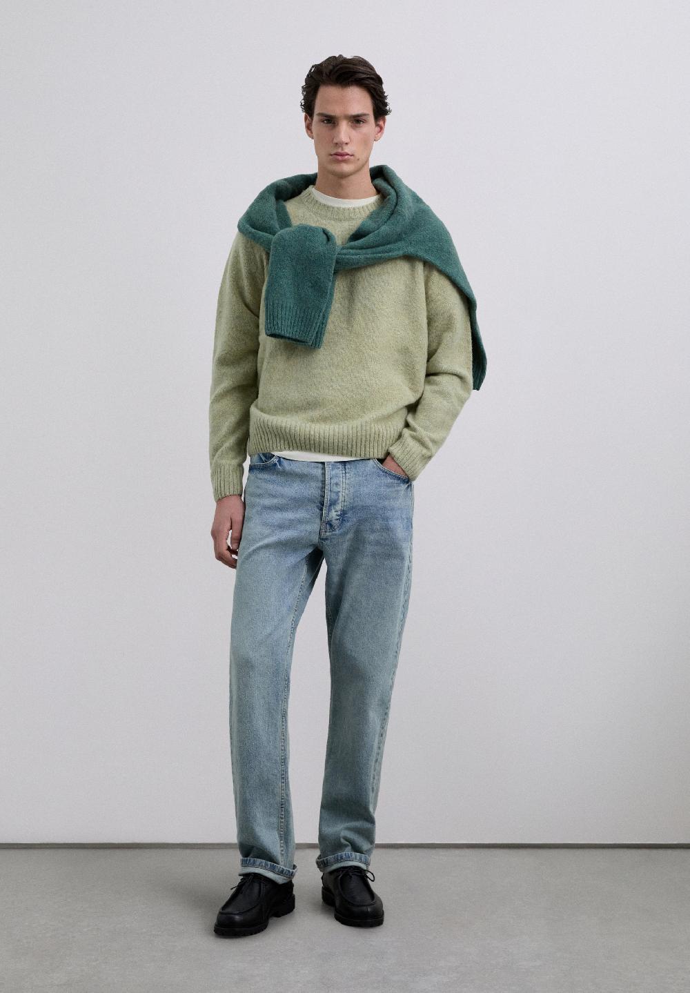 Scalpers BRUSHED WOOL JUMPER LIGHT GREEN