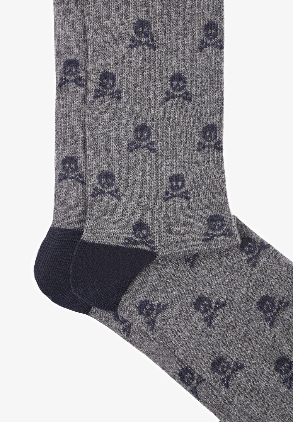 Scalpers CALCETINES CALAVERAS ALL OVER DARK GREY
