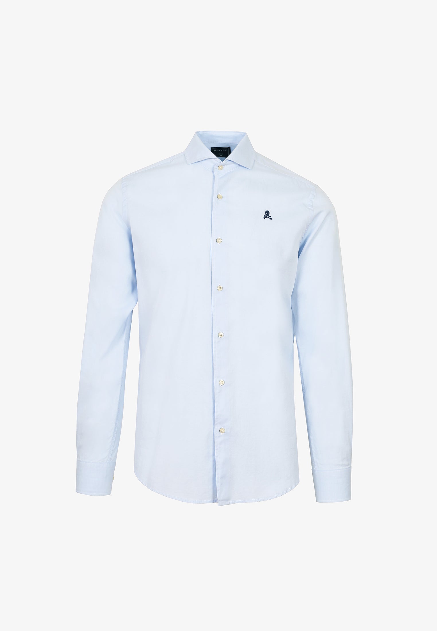 Scalpers CAMISA LISA CALAVERA CONTRASTE SKYBLUE