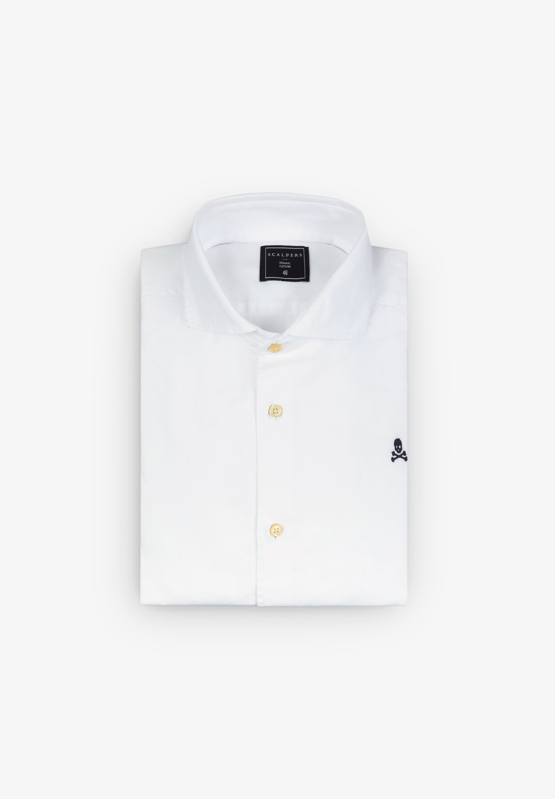 Scalpers CAMISA LISA CALAVERA CONTRASTE WHITE