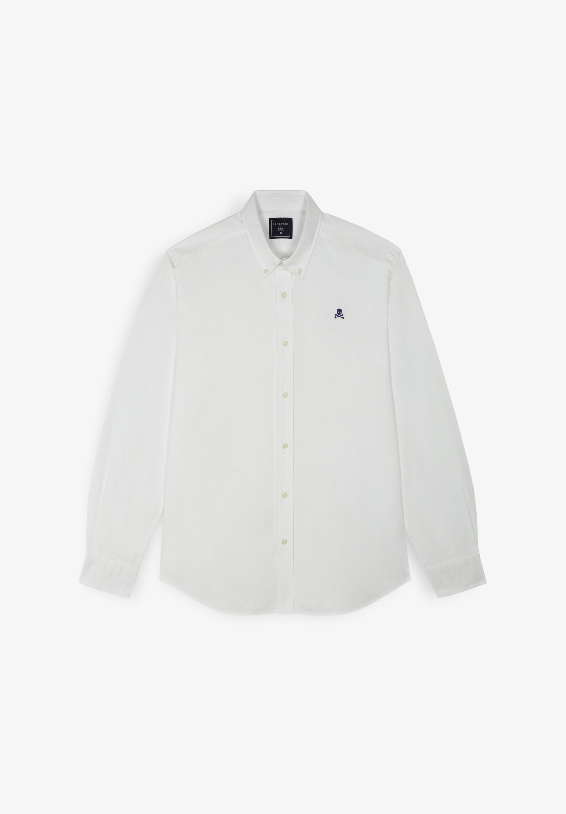 Scalpers CAMISA OXFORD CALAVERA CONTRASTE WHITE
