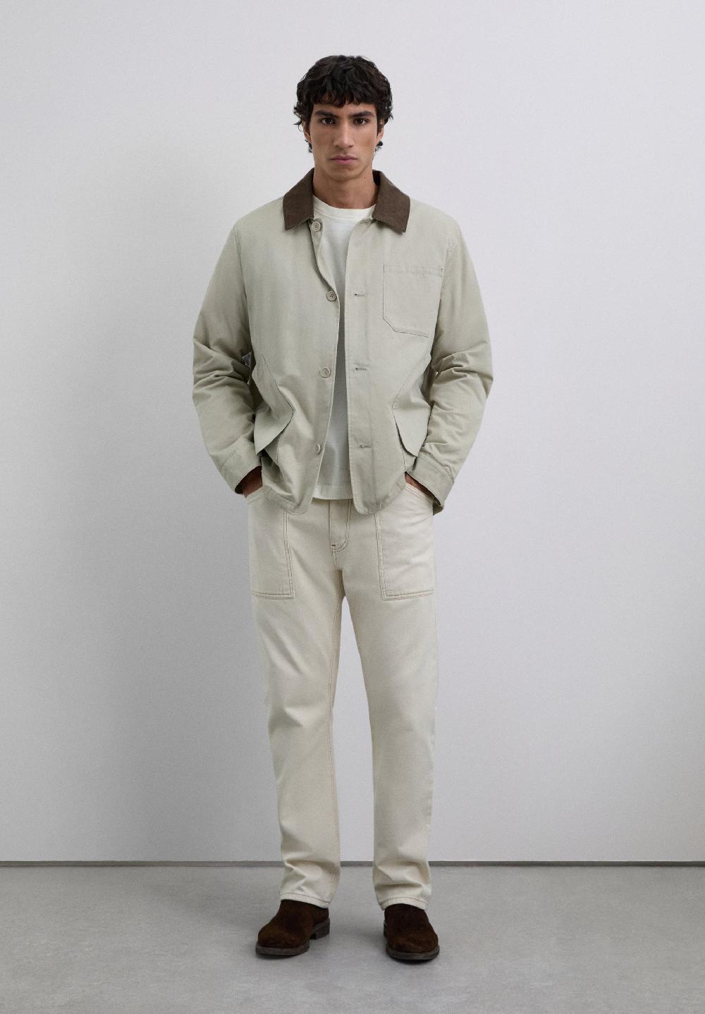 Scalpers CARPENTER CROPPED FIT JEANS ECRU