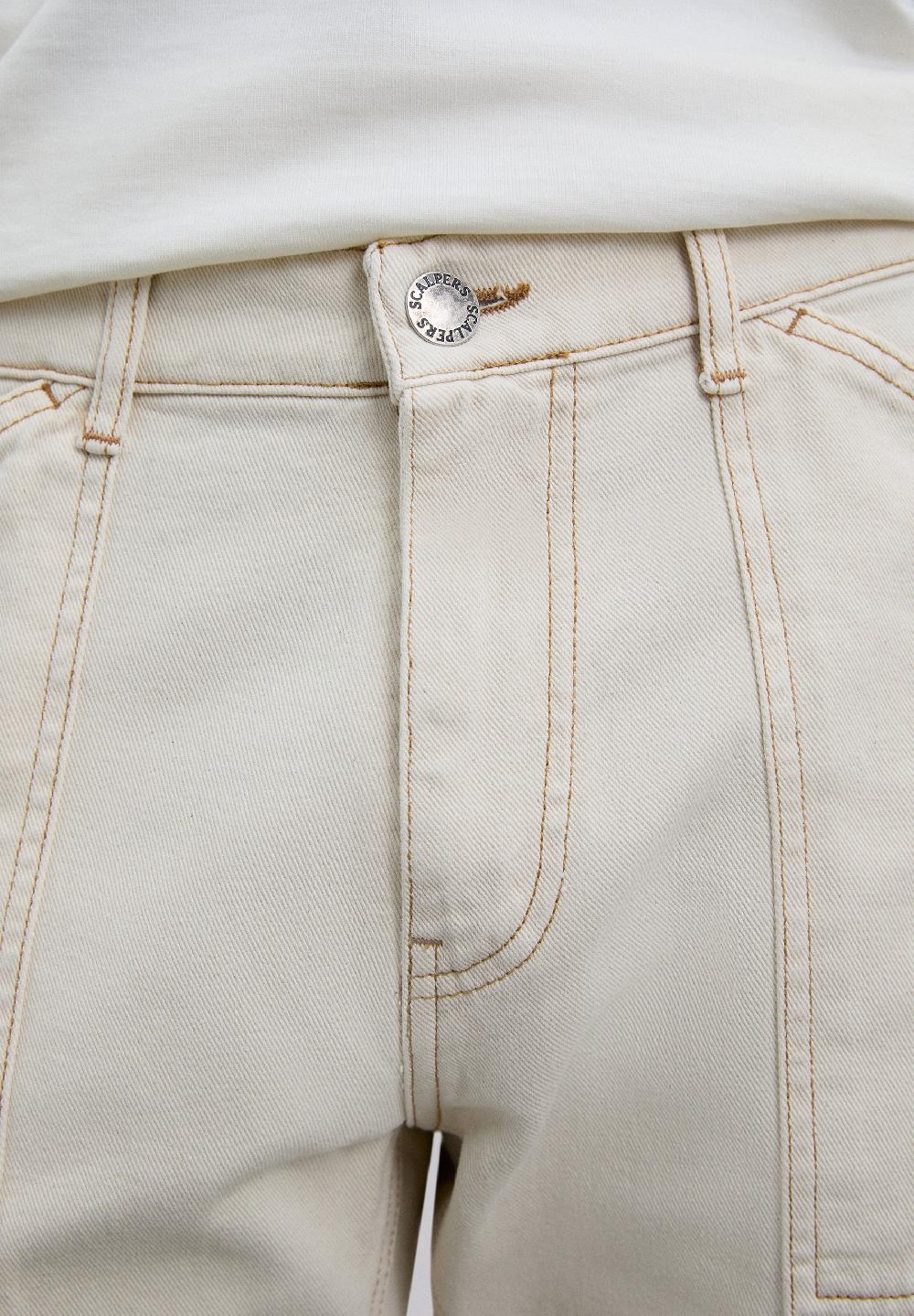 Scalpers CARPENTER CROPPED FIT JEANS ECRU