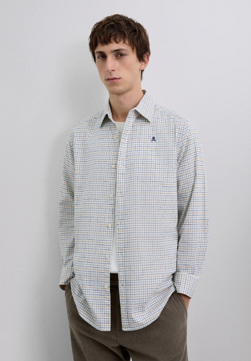 Scalpers CHECK PRINT SHIRT MUSTARD CHECK