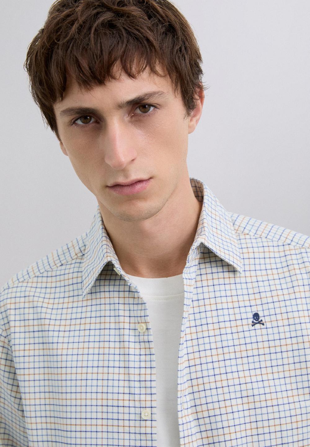 Scalpers CHECK PRINT SHIRT MUSTARD CHECK