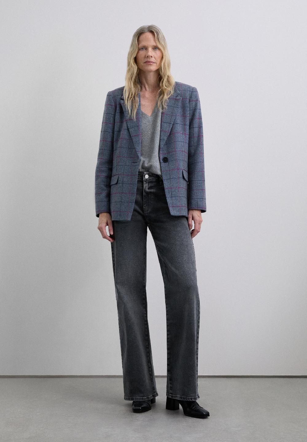 Scalpers CHECK WOOL BLAZER BLUE CHECK