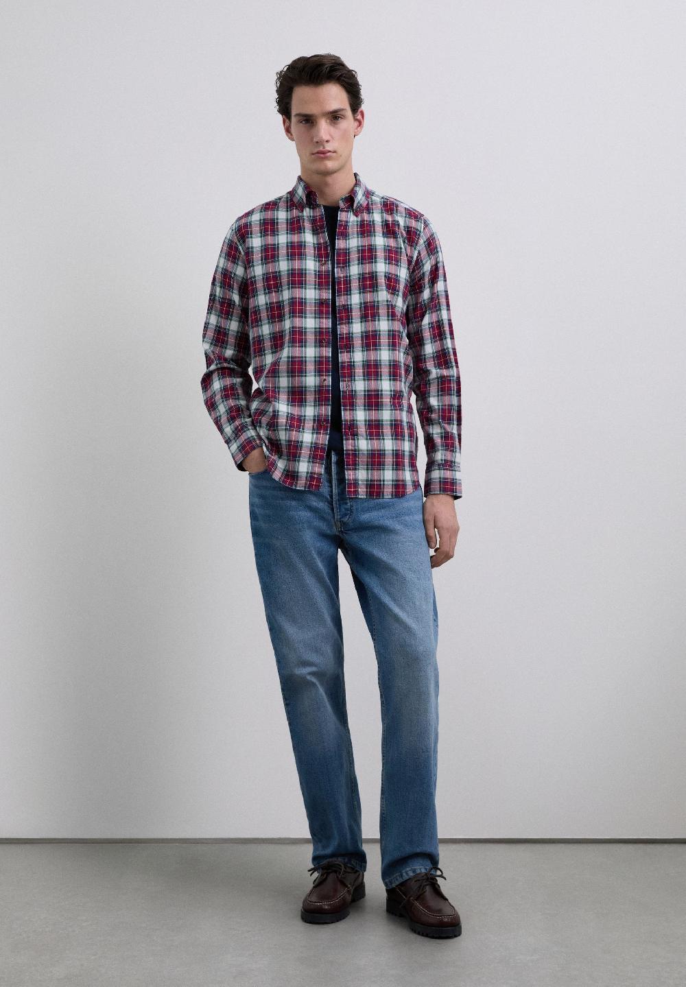 Scalpers CHECKED COTTON SHIRT RED CHECK