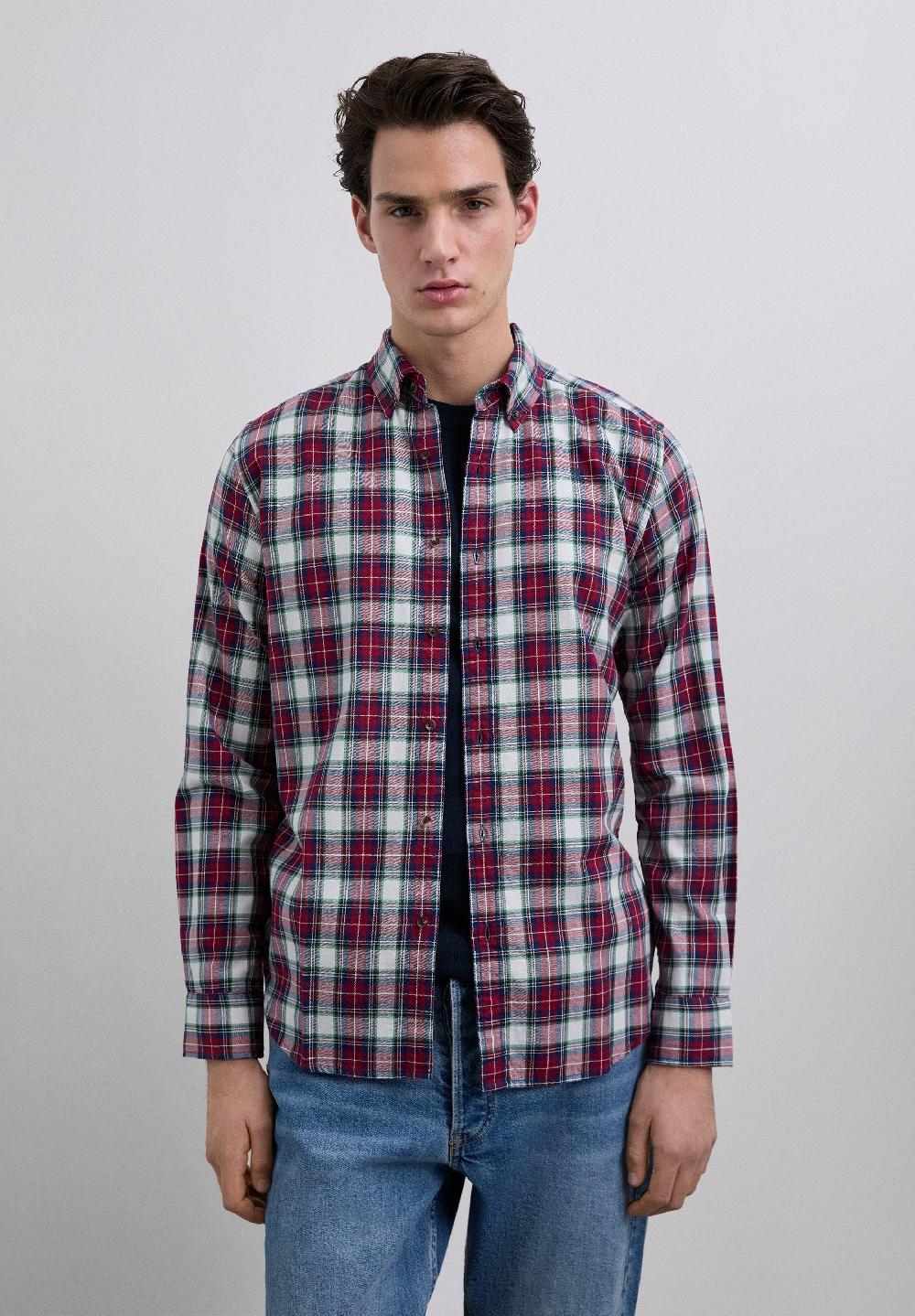 scalpers CHECKED COTTON SHIRT RED CHECK