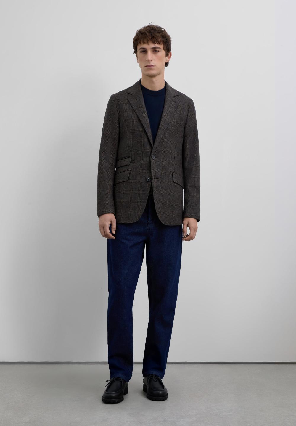 Scalpers CHECKED WOOL BLAZER BROWN CHECK