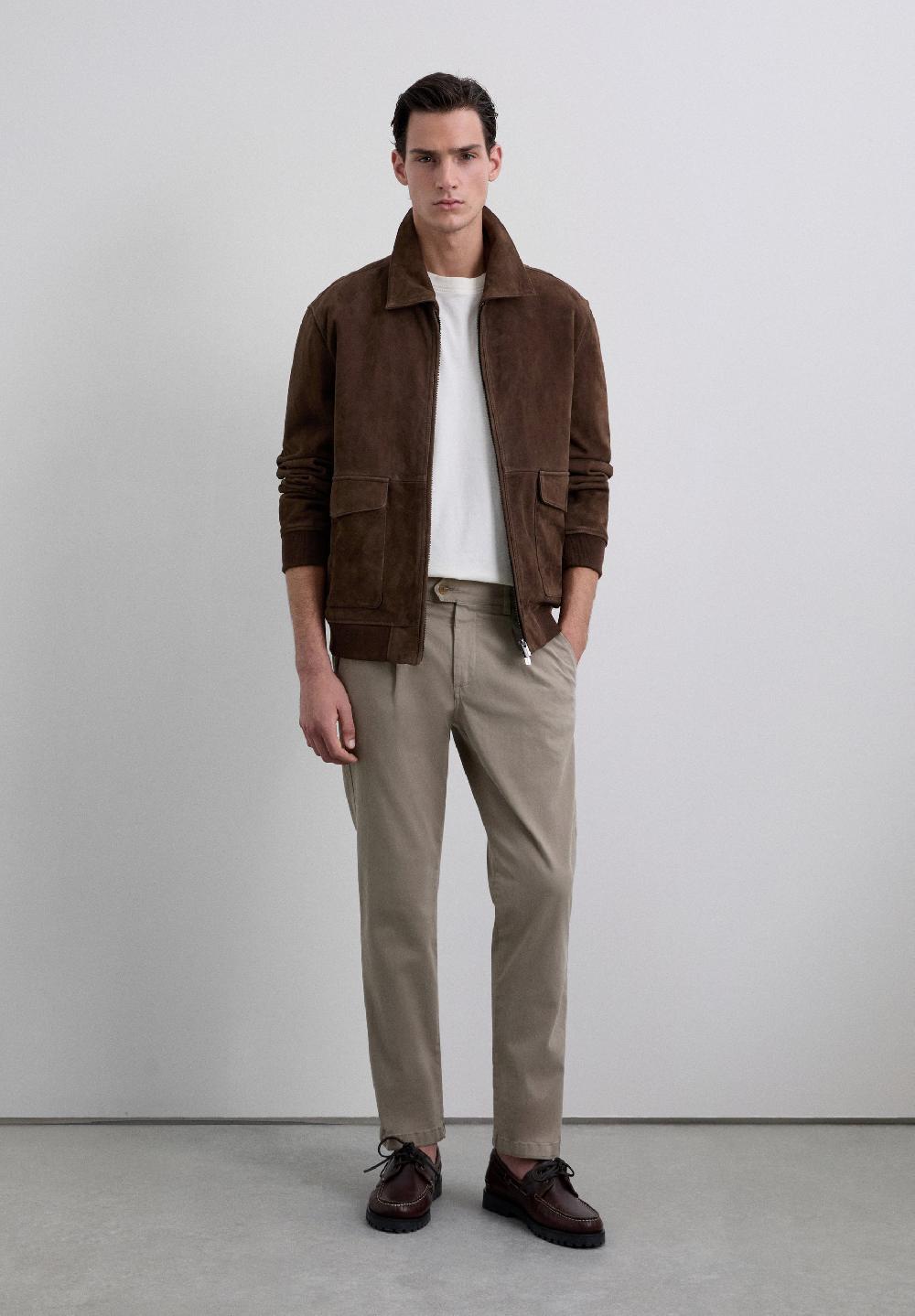 Scalpers CHINO TROUSERS WITH DARTS TAUPE