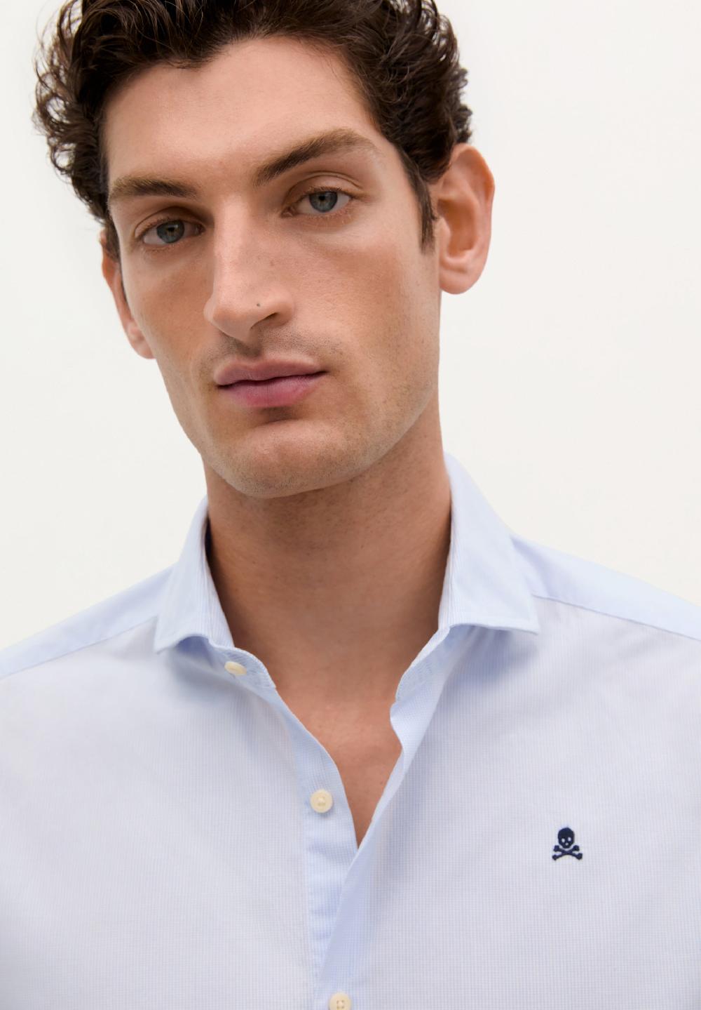 Scalpers CLASSIC CHECK SHIRT BLUE CHECK