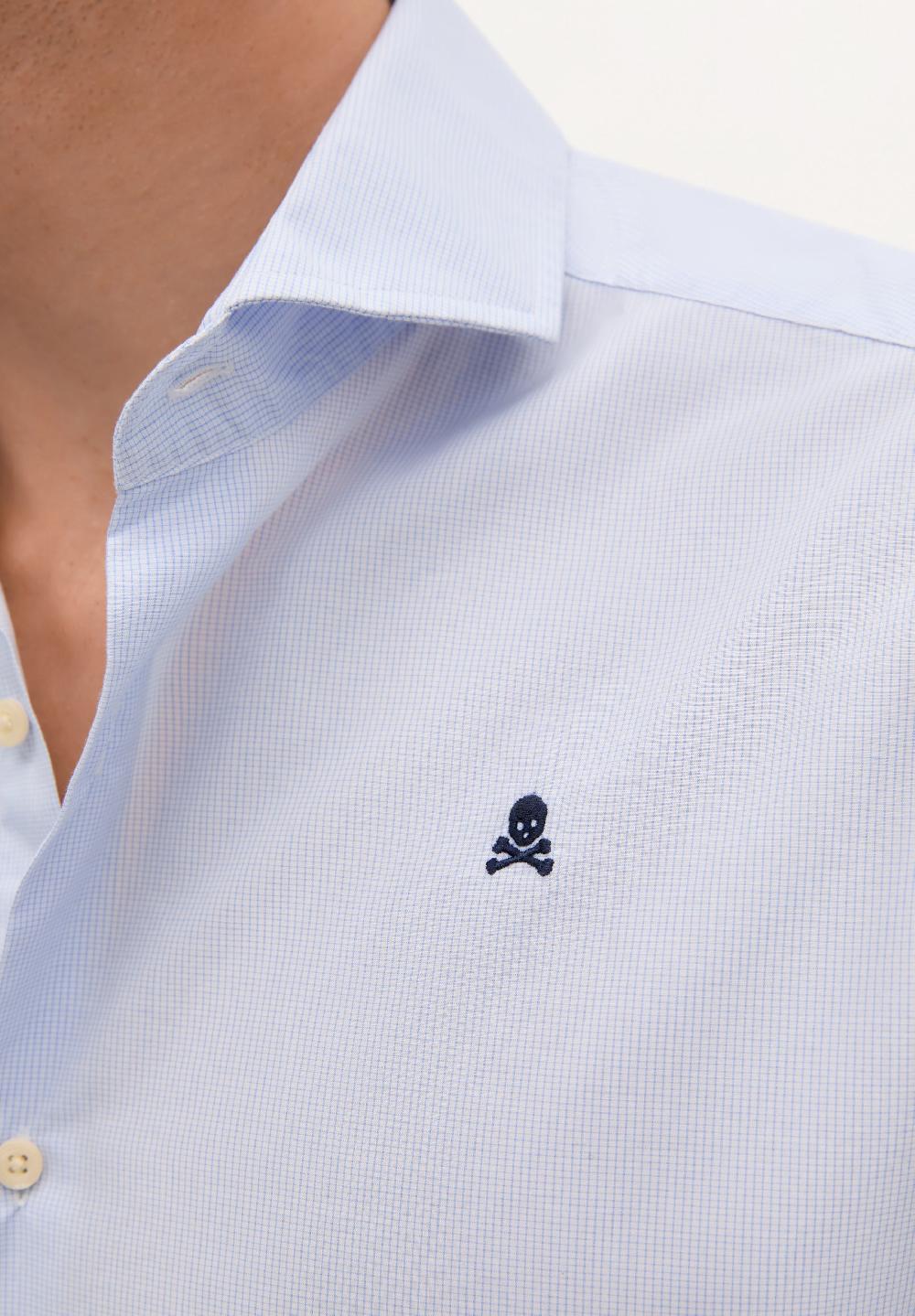 Scalpers CLASSIC CHECK SHIRT BLUE CHECK