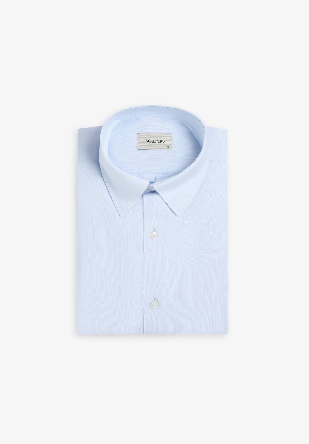 scalpers CLASSIC DRESS SHIRT SKYBLUE