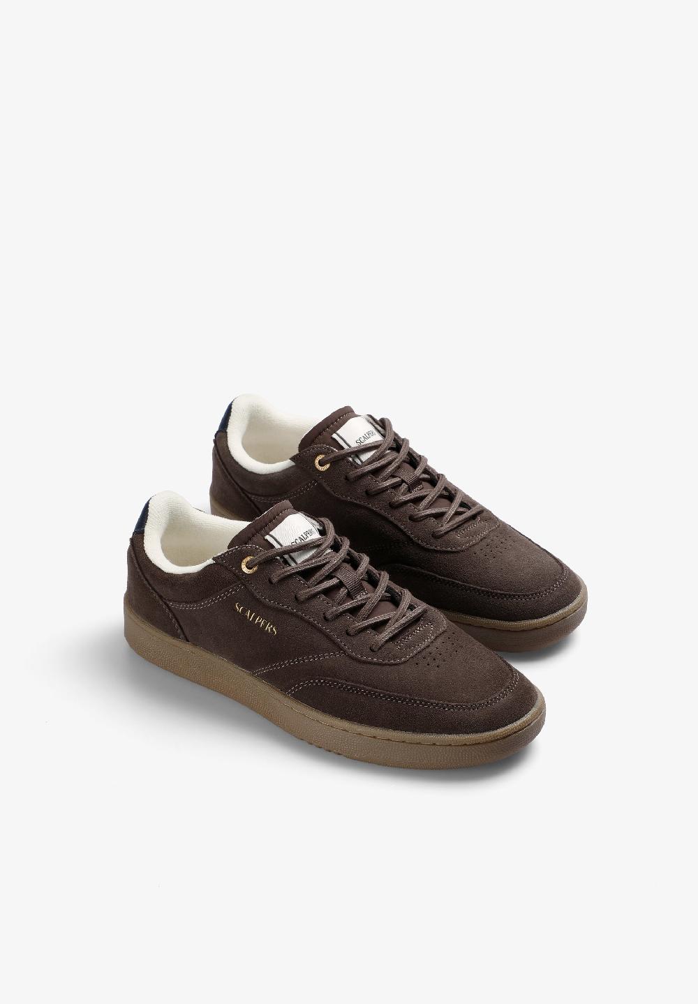 Scalpers CLASSIC SOLE LOGO SNEAKERS DARK BROWN