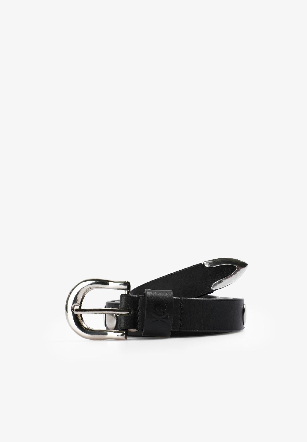 Scalpers CLASSIC STUDDED LEATHER BELT BLACK
