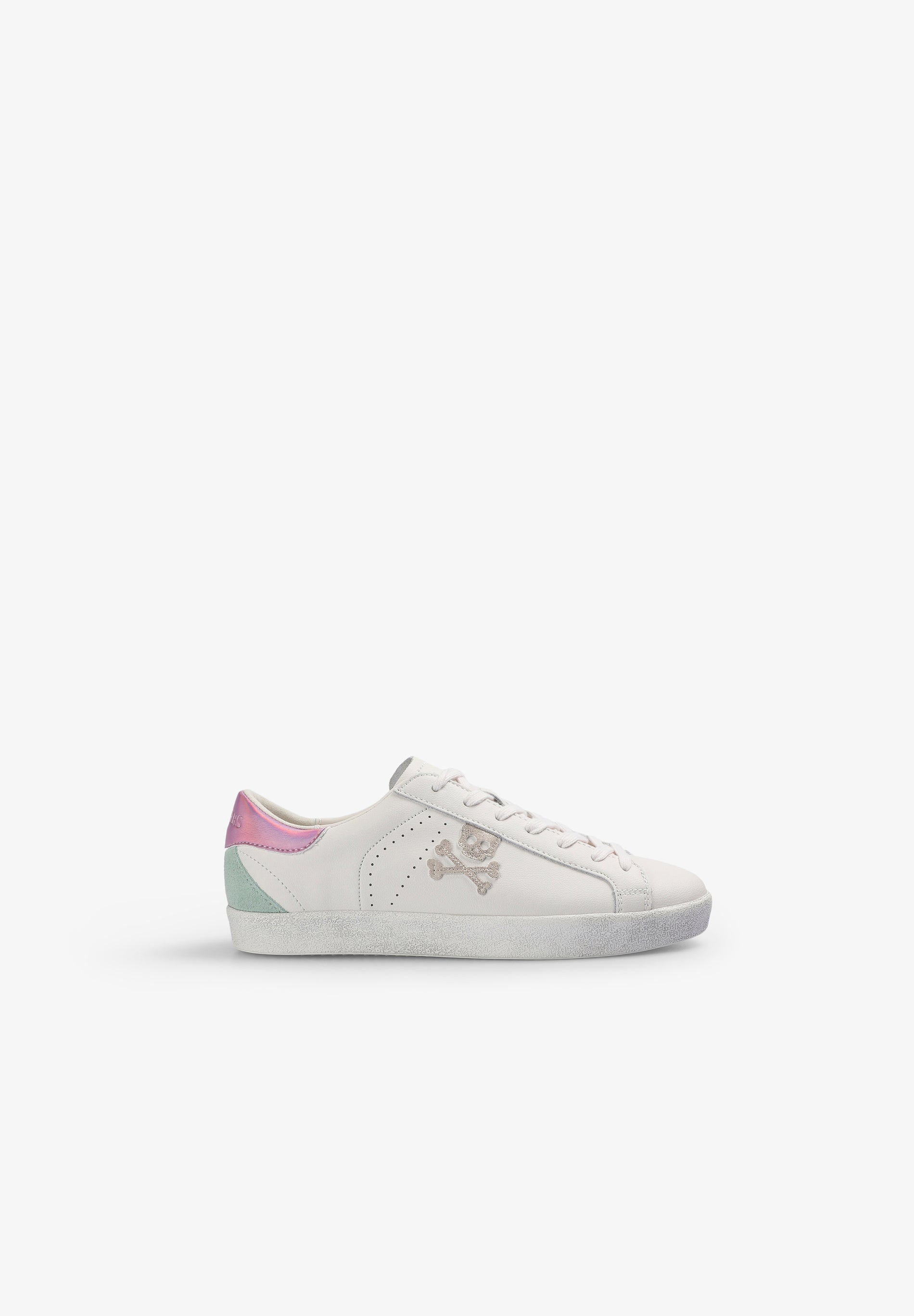 Scalpers CONTRAST LEATHER SNEAKERS OFF WHITE/PINK