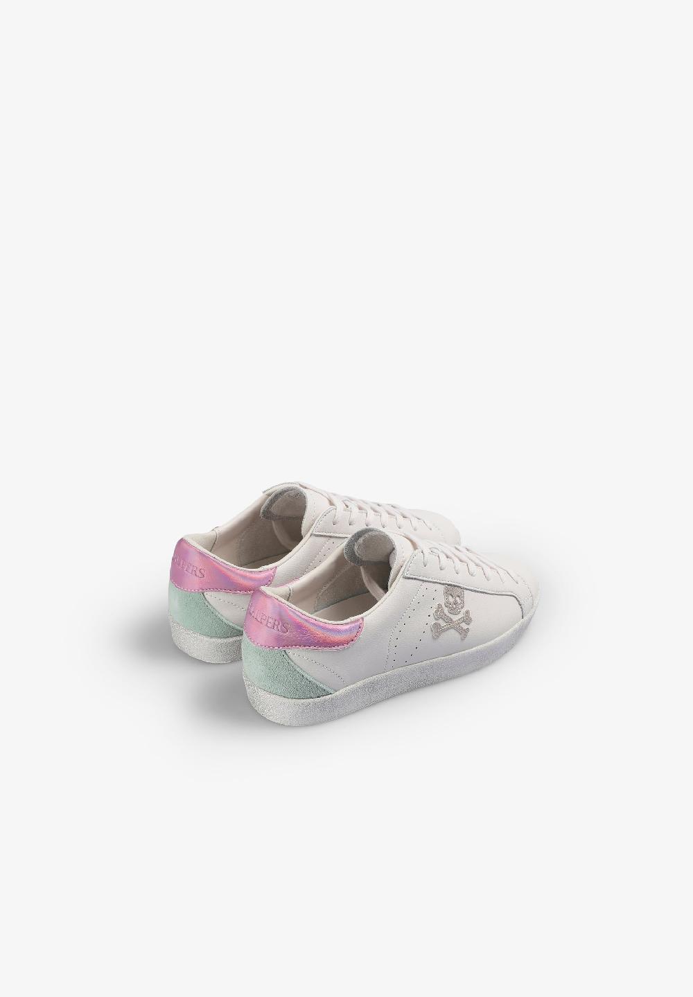 Scalpers CONTRAST LEATHER SNEAKERS OFF WHITE/PINK