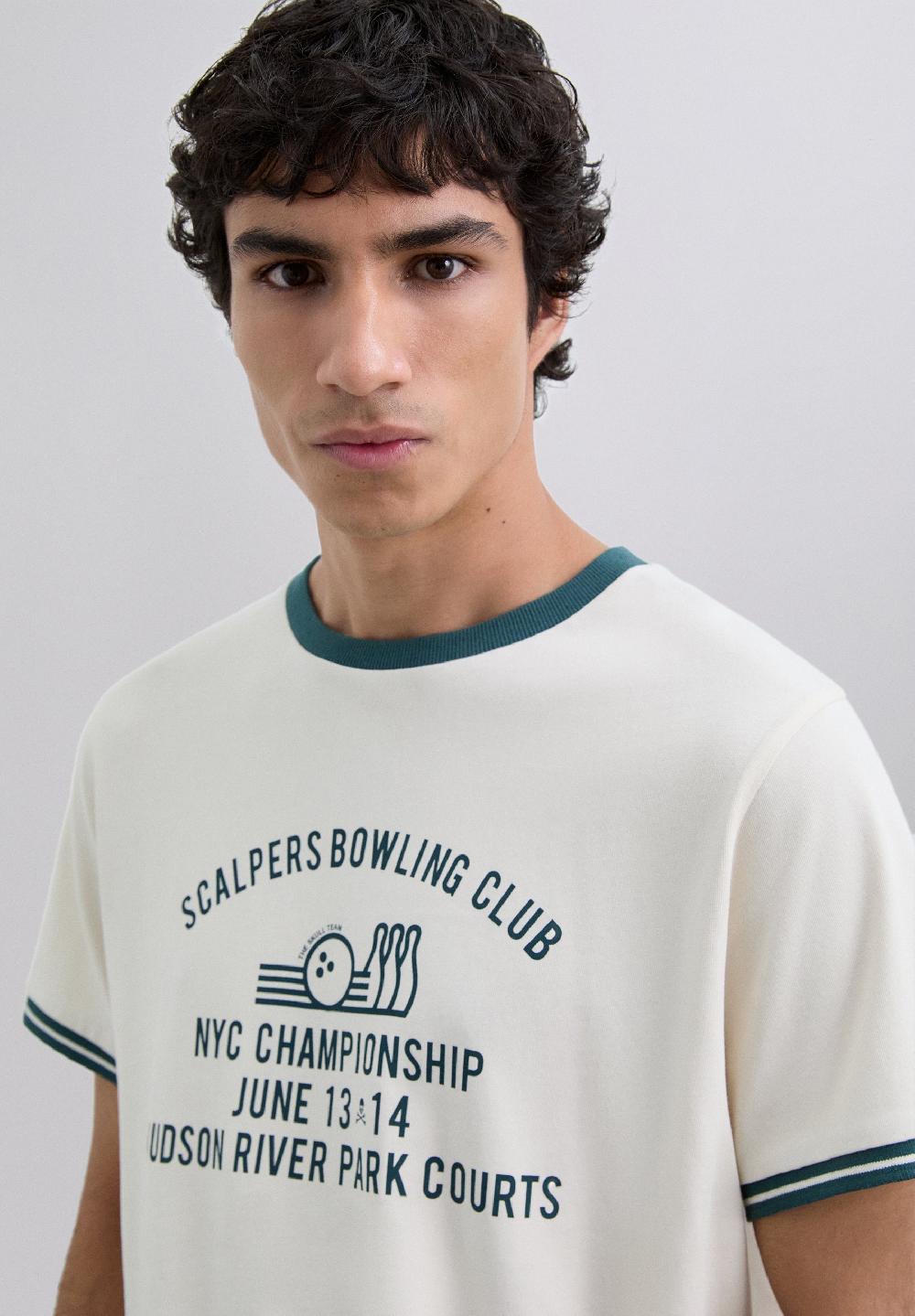 Scalpers CONTRAST PRINT T-SHIRT DARK DUCK