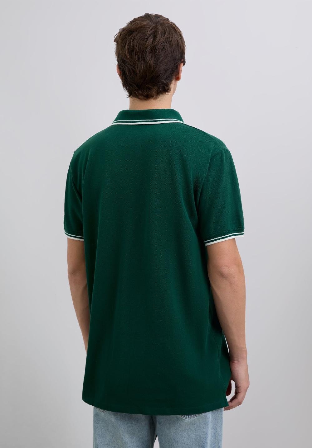 Scalpers CONTRAST SKULL POLO SHIRT DARK GREEN
