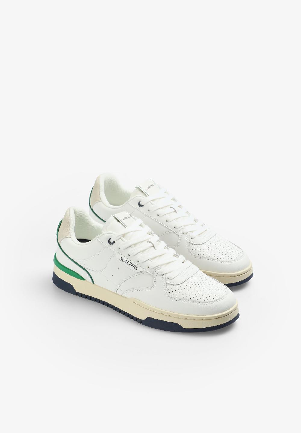 Scalpers CONTRAST SNEAKERS OFF WHITE/GREEN