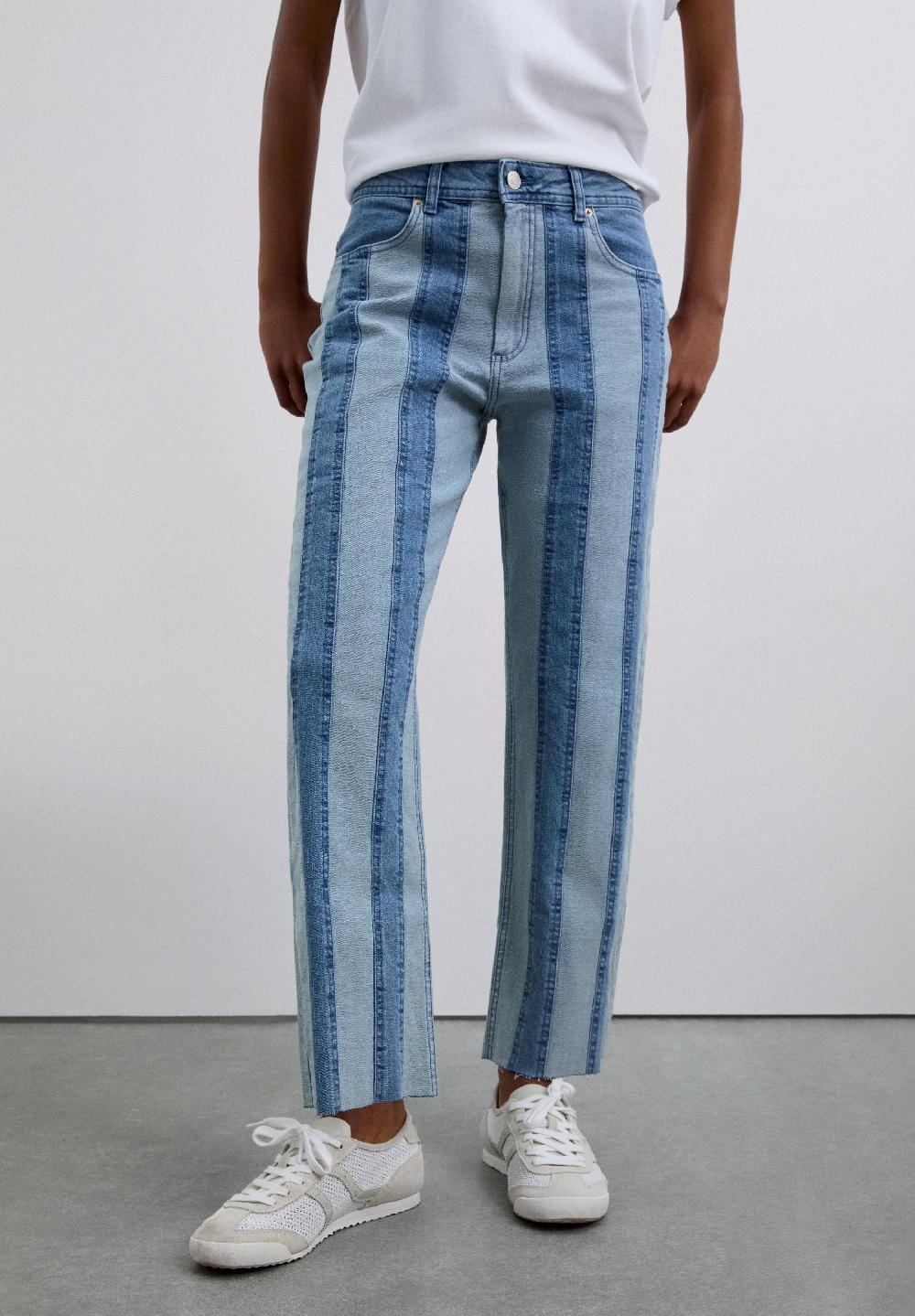 Scalpers CONTRAST STRIPED JEANS INDIGO
