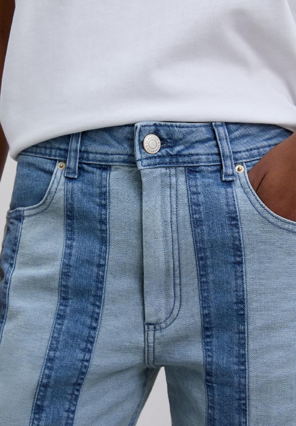 Scalpers CONTRAST STRIPED JEANS INDIGO