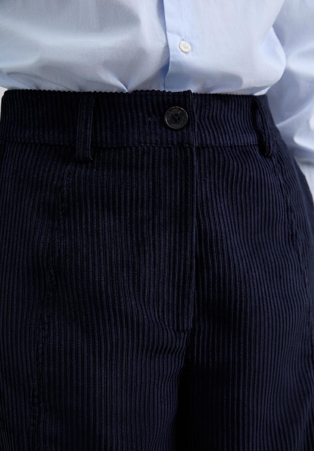 Scalpers CORDUROY CARGO TROUSERS NAVY