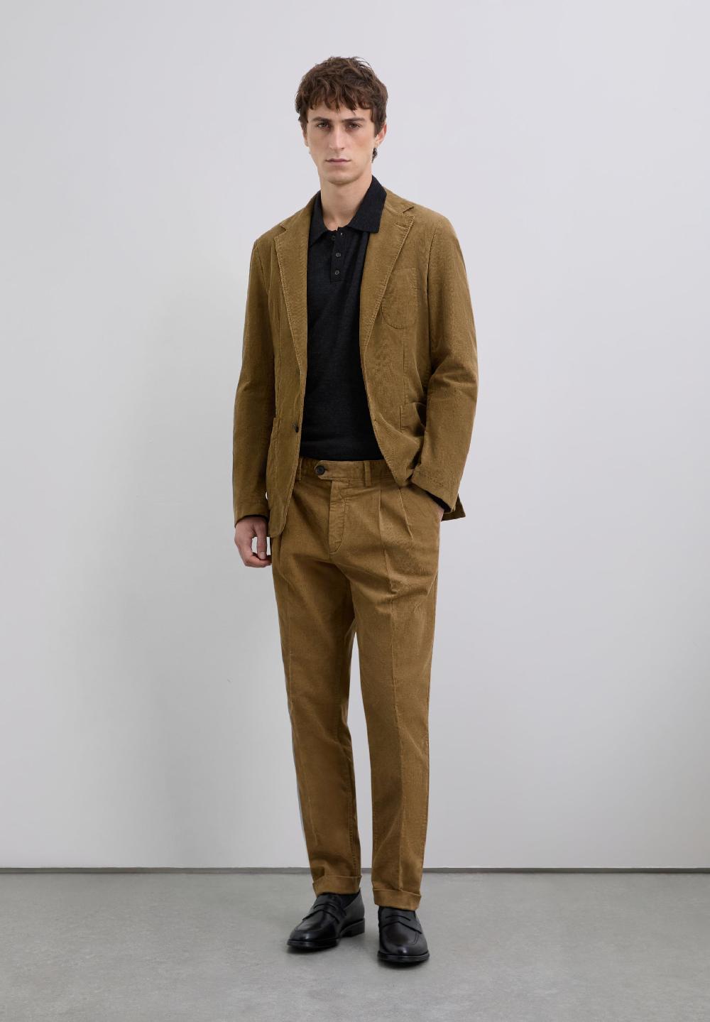 Scalpers CORDUROY CHINO TROUSERS CAMEL