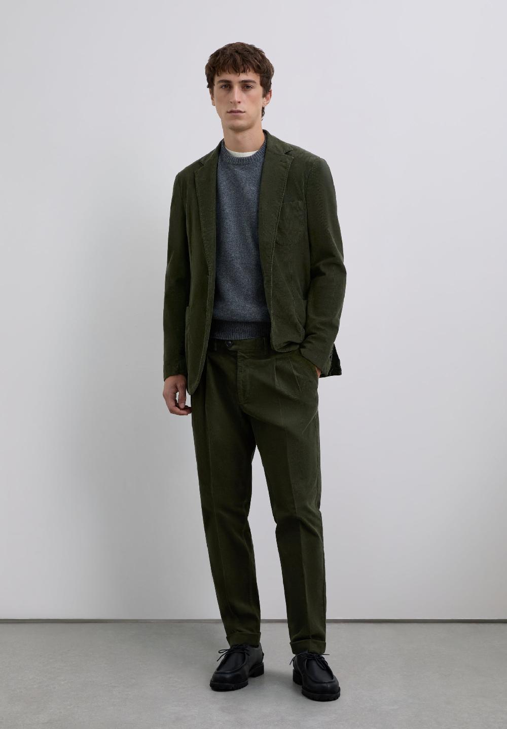 scalpers CORDUROY CHINO TROUSERS KHAKI