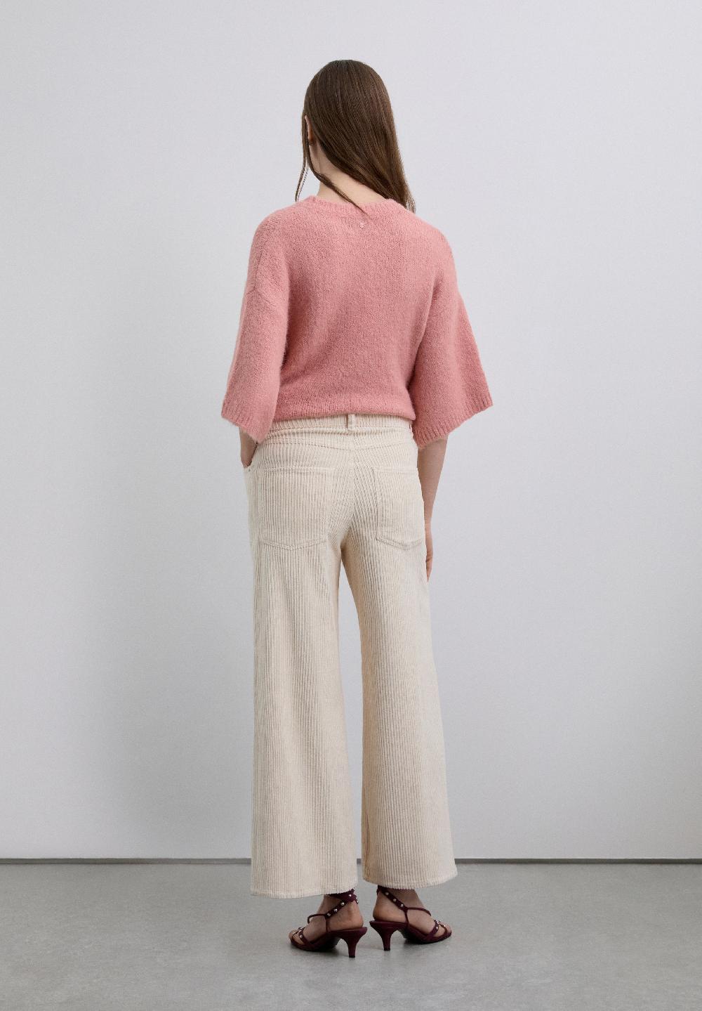 Scalpers CORDUROY DRAWSTRING TROUSERS. ECRU