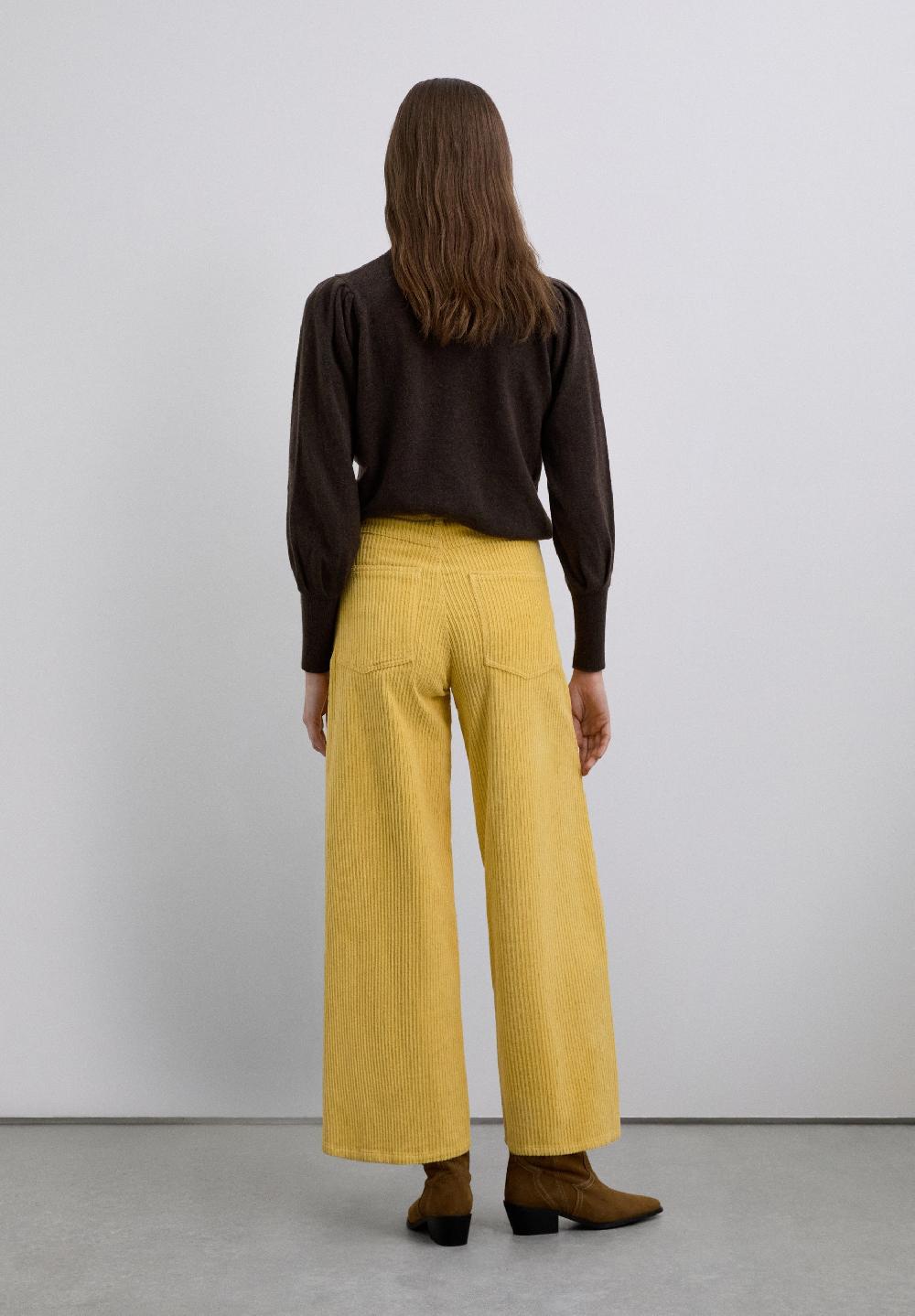 Scalpers CORDUROY DRAWSTRING TROUSERS. MUSTARD