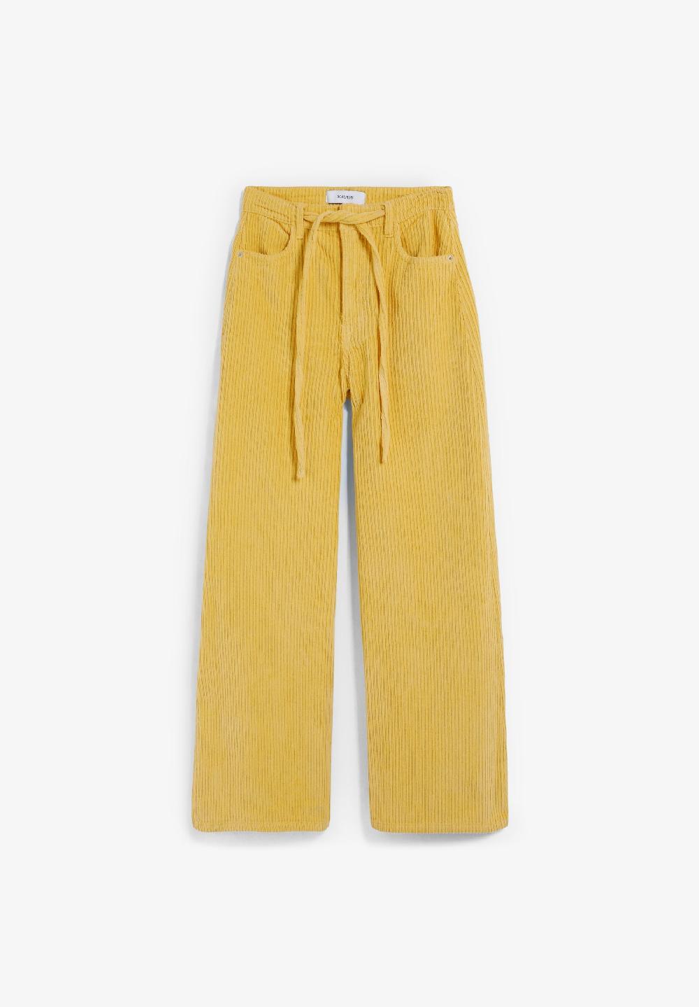 Scalpers CORDUROY DRAWSTRING TROUSERS. MUSTARD