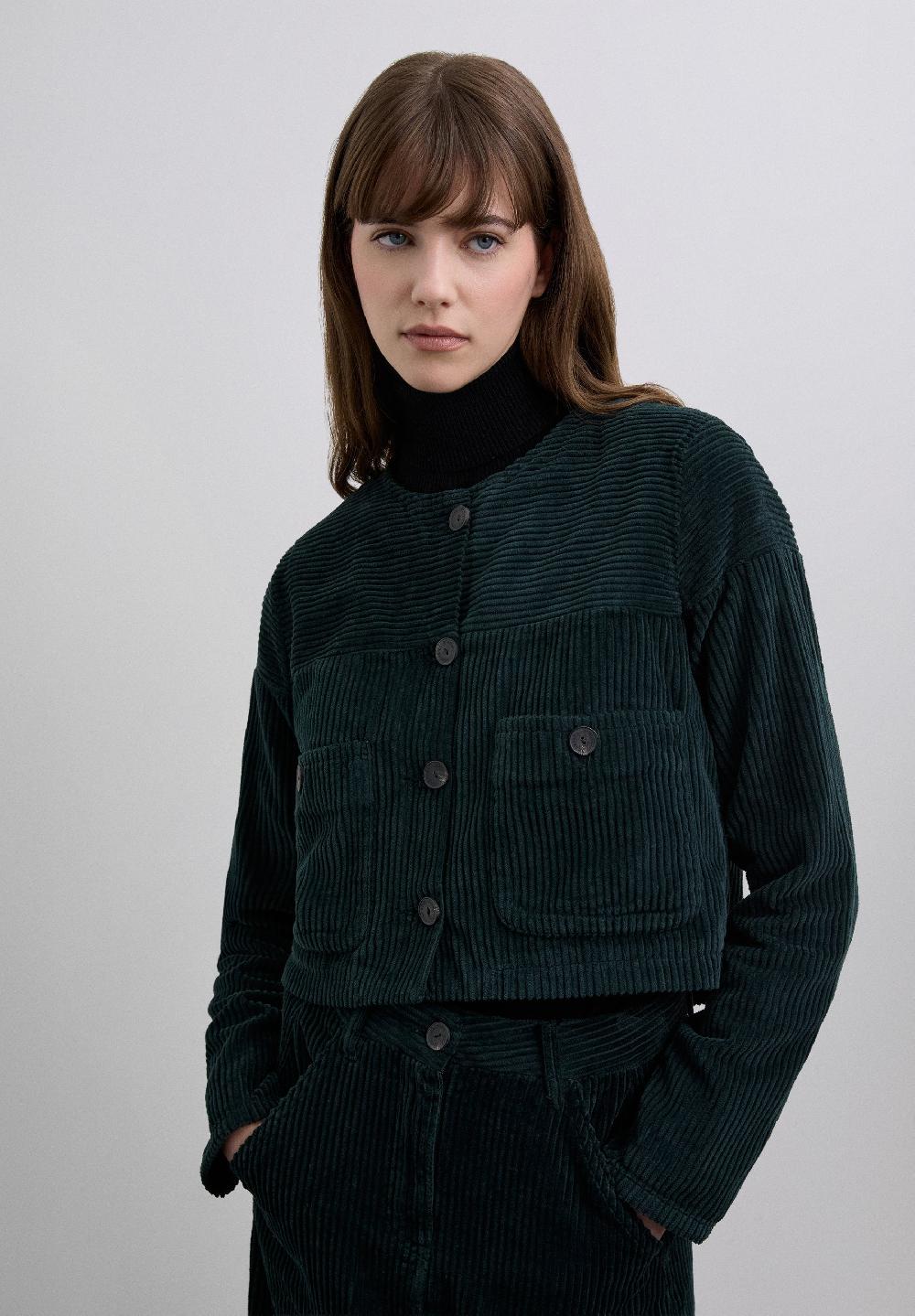Scalpers CORDUROY JACKET DARK GREEN
