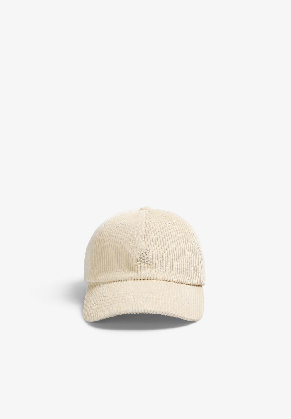 Scalpers CORDUROY LOGO CAP ECRU