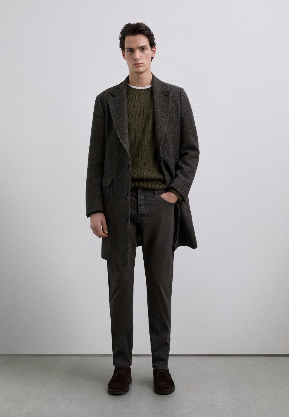 Scalpers COTTON CHINO TROUSERS DARK KHAKI