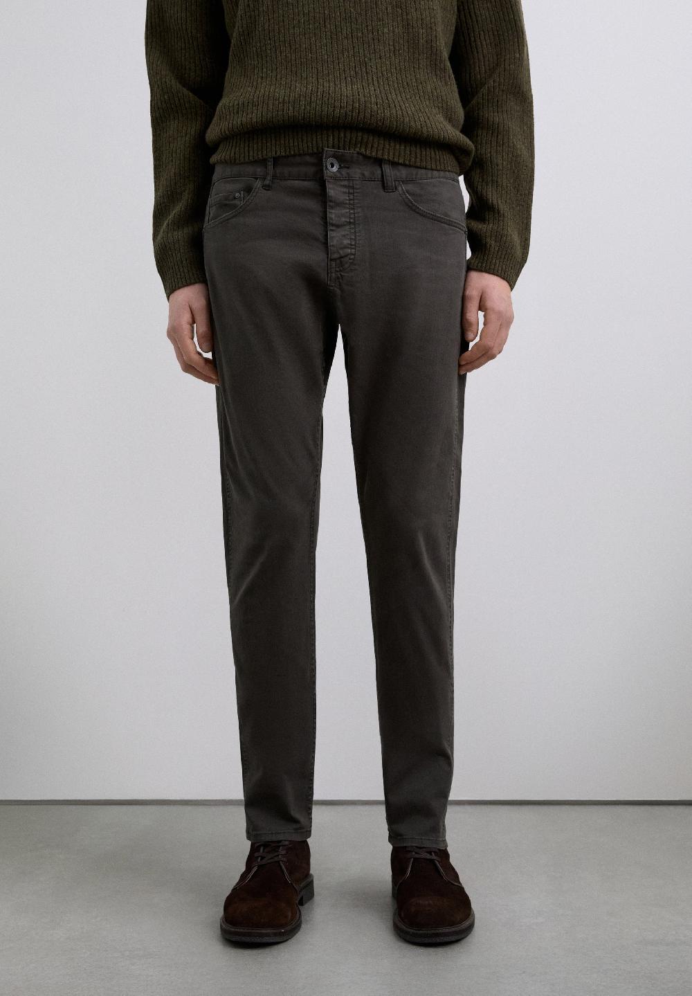 Scalpers COTTON CHINO TROUSERS DARK KHAKI