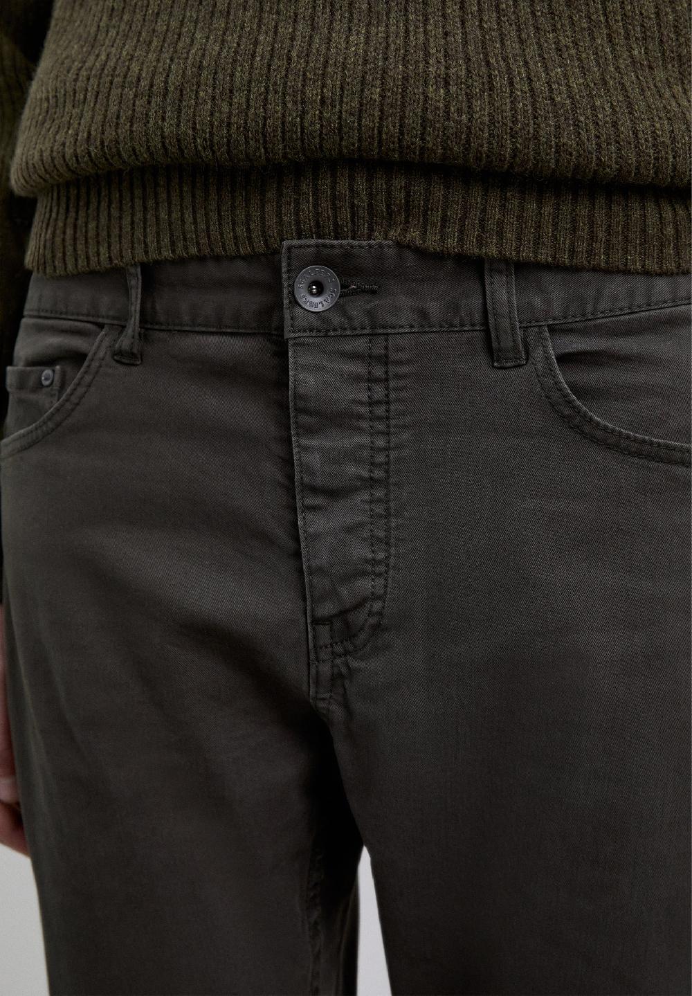 Scalpers COTTON CHINO TROUSERS DARK KHAKI