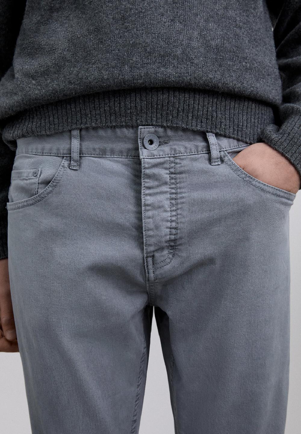 Scalpers COTTON CHINO TROUSERS GREY