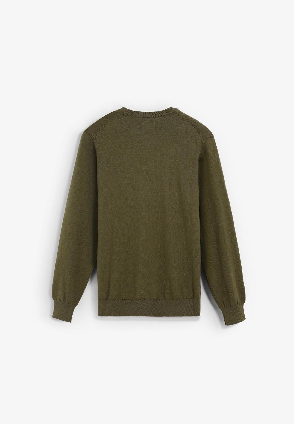 Scalpers COTTON KNIT LONG SLEEVE SWEATER KHAKI